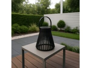 Miniaturka 4 - Lampka solarna LED 3000 K przy ogrodzeniu w ogrodzie