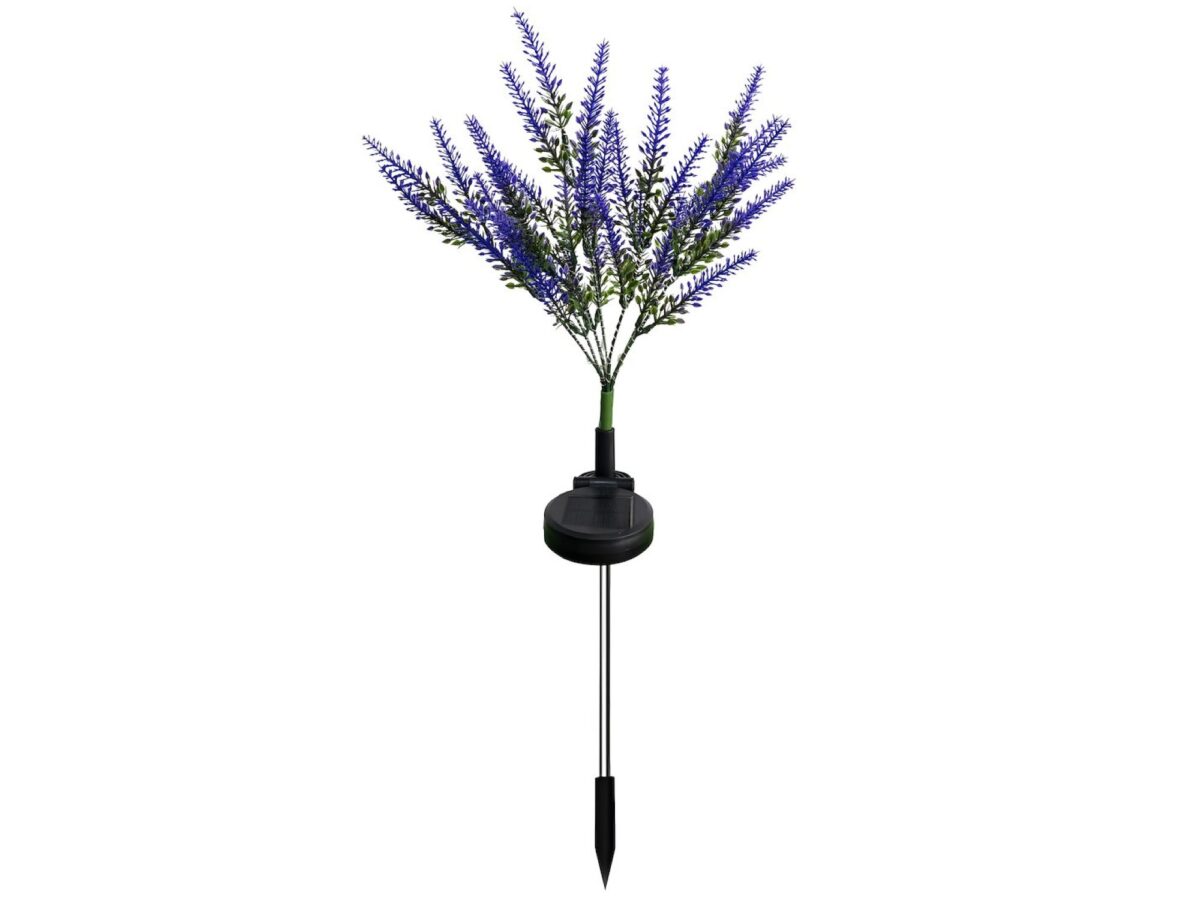 Lampka solarna ogrodowa lawenda 63 cm fioletowa LED 3000 K