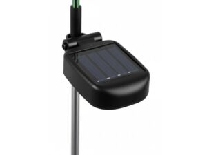 Miniaturka 2 - Zbliżenie panelu solarnego na łodydze lampki ogrodowej RGB