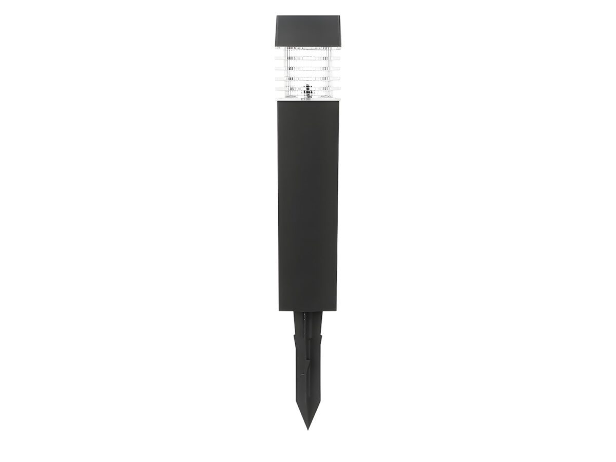 Lampka solarna ogrodowa słupek 40 cm 3000 K czarna
