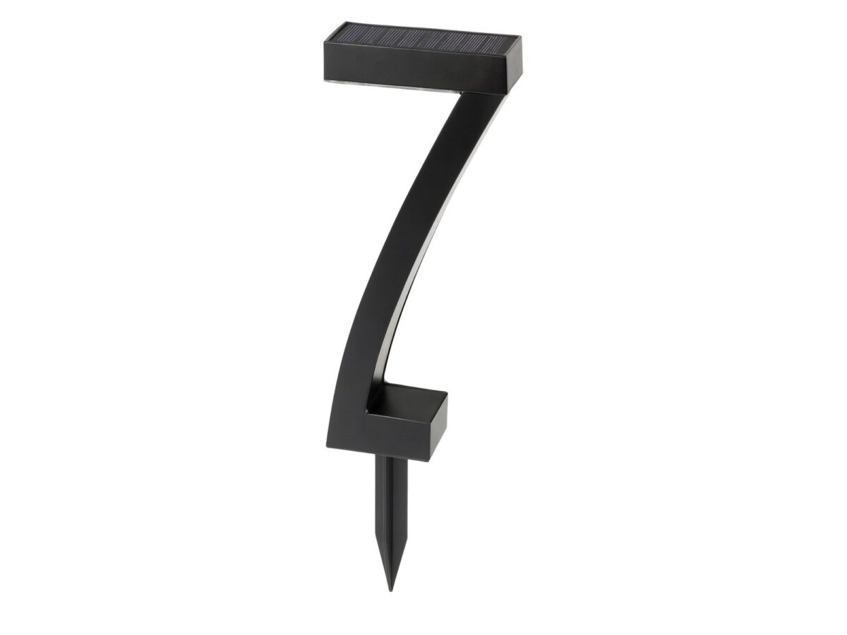 Lampka solarna ogrodowa łukowa LED 45,5 cm 3000 K czarna