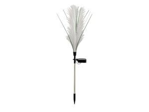 Miniaturka 5 - Lampka solarna ogrodowa trawa pampas 80 cm z białymi włóknami