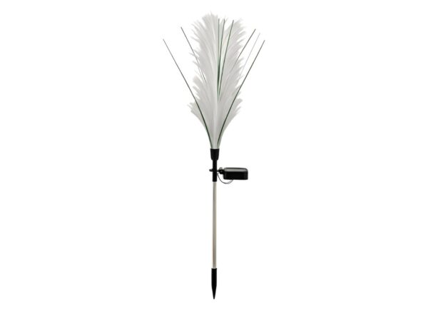 Lampka solarna ogrodowa trawa pampas 80 cm z białymi włóknami