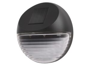 Miniaturka 6 - Lampka solarna ścienna LED czarna 6000 K – packshot na białym tle