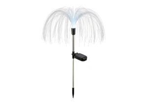 Miniaturka 6 - Lampka solarna ogrodowa światłowodowa RGB 70 cm na białym tle