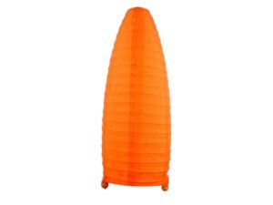 Miniaturka 1 - Pomarańczowa papierowa lampka stołowa Avosena 38 cm ze smukłym kloszem