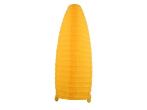 Miniaturka 2 - Żółta papierowa lampka stołowa Avosena 38 cm w kształcie kokonu