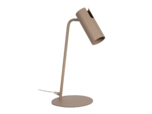 Miniaturka 6 - Lampka stołowa Leda w ciepłym beżu z cylindrycznym kloszem