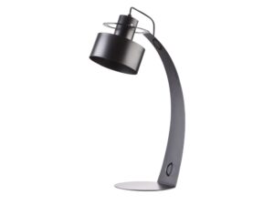 Miniaturka 1 - Czarna lampka stołowa Rif z metalowym kloszem E27