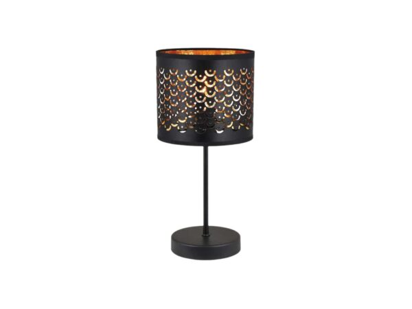 Lampka nocna Seloda E27 42 cm czarno-złota