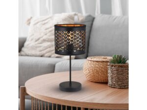 Miniaturka 1 - Lampka nocna Seloda E27 42 cm czarno-złota – zdjęcie 2