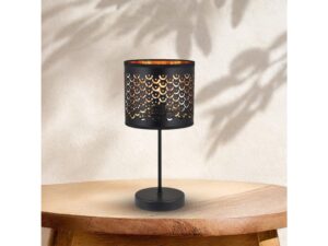 Miniaturka 2 - Lampka nocna Seloda E27 42 cm czarno-złota – zdjęcie 3