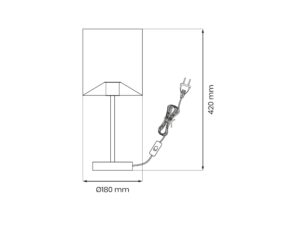 Miniaturka 3 - Lampka nocna Seloda E27 42 cm czarno-złota – zdjęcie 4