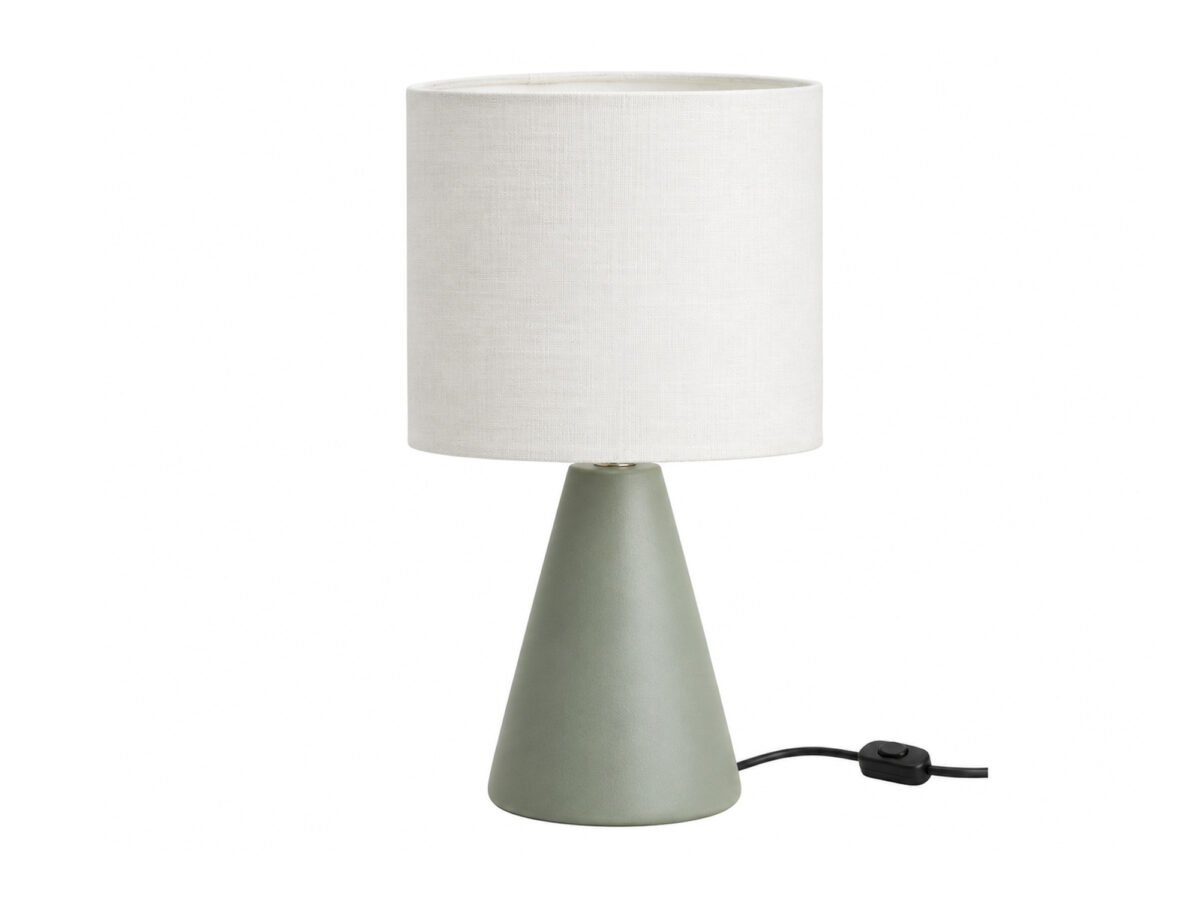 Lampa stołowa Vesidino 28 cm z białym abażurem