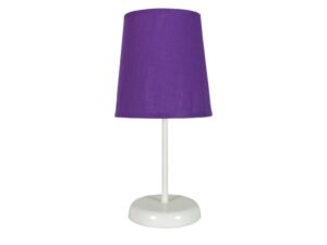 Miniaturka 4 - Lampka stołowa Valimena fioletowa z gładkim abażurem
