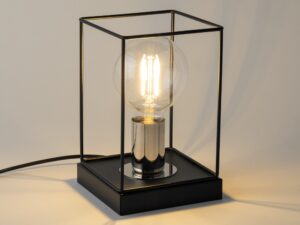 Miniaturka 1 - Lampka stołowa Vox czarno-srebrna zapalona