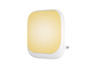 Miniaturka 6 - Biała lampka wtykowa LED 2700 K z mlecznym kloszem na białym tle