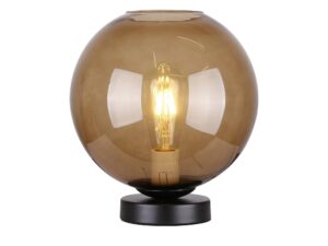 Miniaturka 2 - Lampka stołowa Zeniva z brązową szklaną kulą
