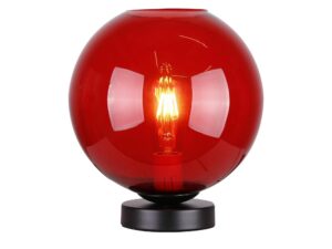Miniaturka 1 - Lampka stołowa Zeniva z czerwoną szklaną kulą
