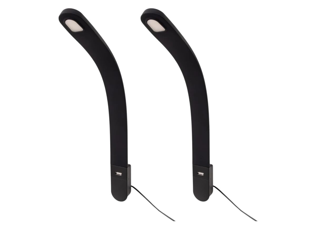 Lampki do łóżka LED Virelma z USB, zestaw 2 szt.