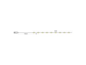 Miniaturka 3 - Schemat lampek LED 20 m 200 diod z przewodem zasilającym USB-A