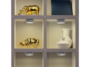 Miniaturka 4 - Lampki podszafkowe LED oświetlające półki regału