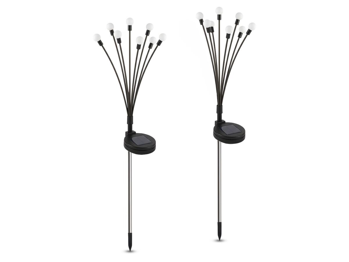 Lampki solarne ogrodowe LED kulki 70 cm 3000 K IP44 – 2 szt.