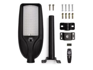 Miniaturka 2 - Latarnia solarna LED 100 W z uchwytem, śrubami i pilotem w komplecie