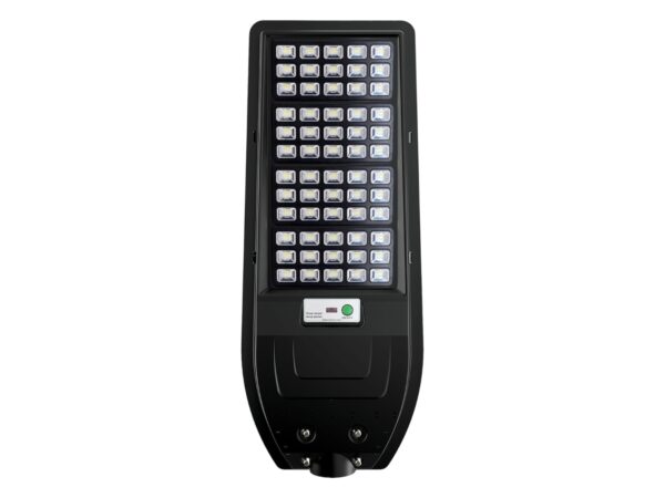 Latarnia solarna uliczna LED 150 W czarna – widok z przodu