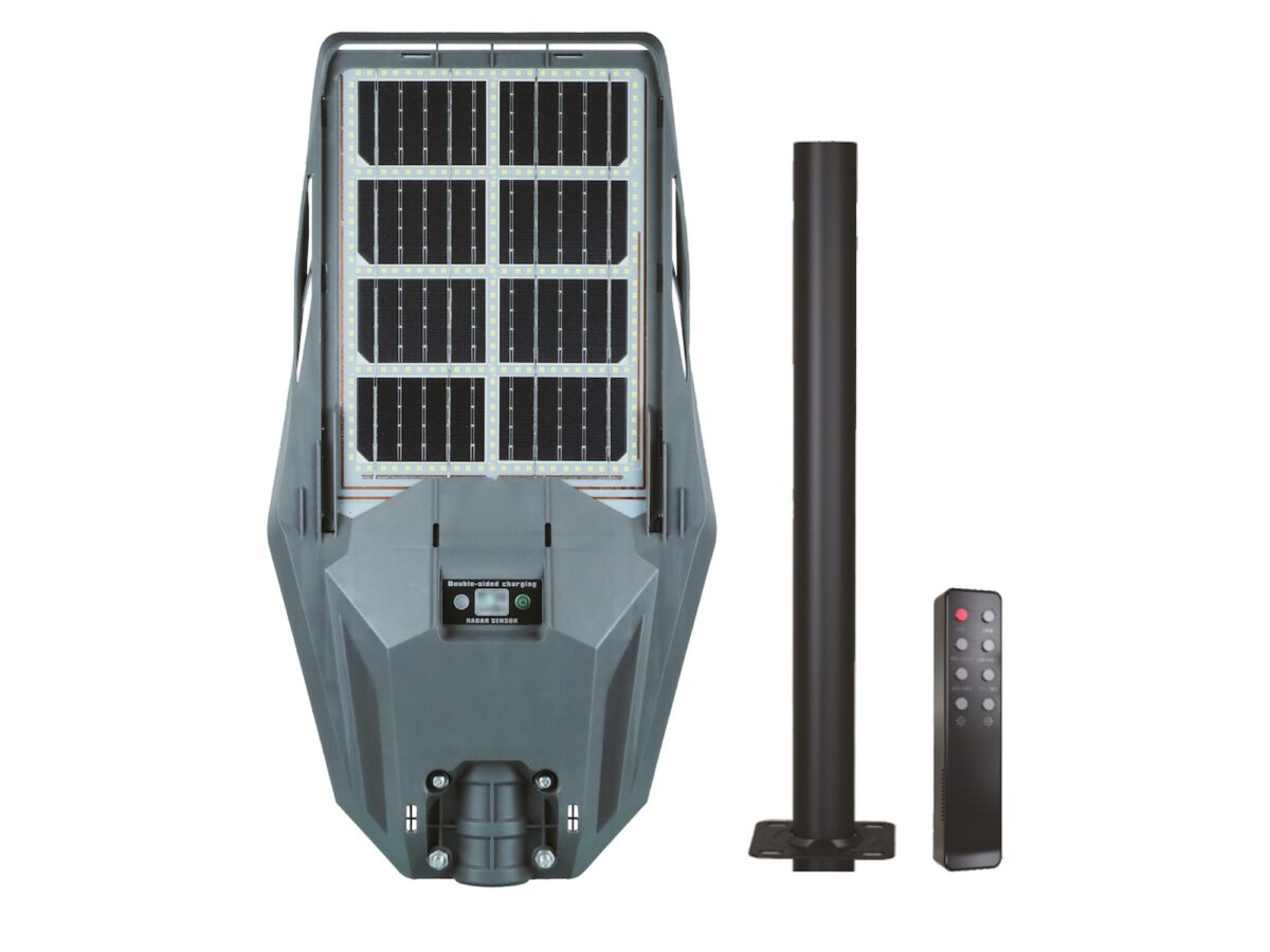 Latarnia solarna uliczna LED 1200 lm 6500 K z czujnikiem ruchu