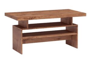 Miniaturka 1 - Ława Brenza 120 cm w dekorze jesion jasny, blat i półki