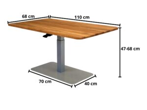 Miniaturka 8 - Ława Viresto 110x68 cm wymiary 47–68 cm