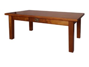 Miniaturka 1 - Ława LOGAN 130 × 70 cm z litego drewna – widok z boku