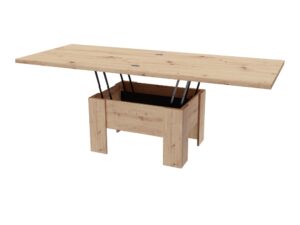 Miniaturka 1 - Ławostół Feliso Dąb Artisan z podniesionym i rozłożonym blatem
