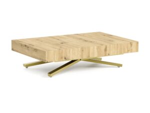 Miniaturka 2 - Ławostół Sanvita – blat dąb artisan, złoty stelaż