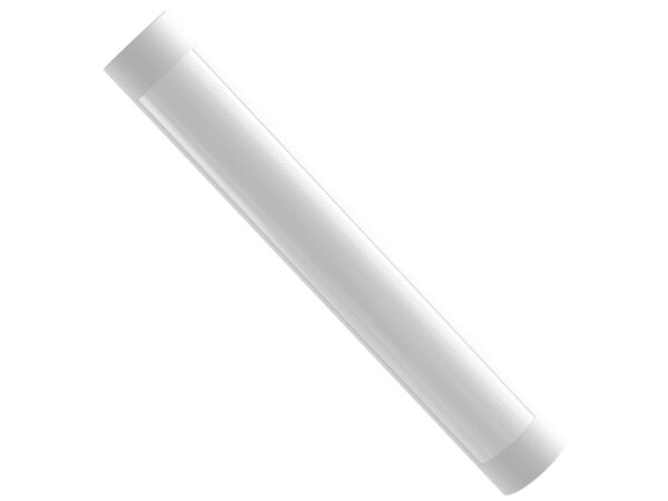 Listwa LED 18 W – zbliżenie ryflowanego klosza i końcówek