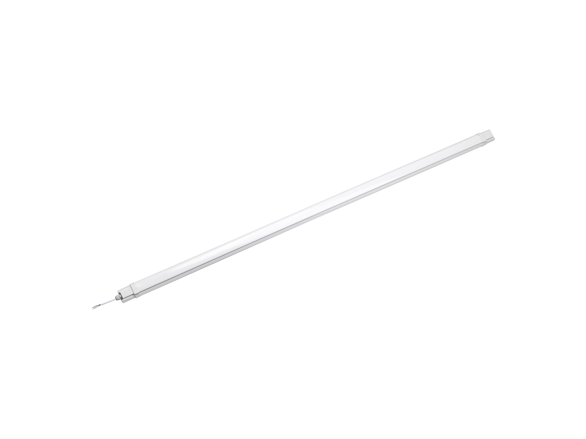 Biała listwa LED batten 48 W 150 cm na białym tle