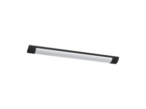 Miniaturka 3 - Czarna liniowa listwa sufitowa LED 60 cm 18 W, cała oprawa na białym tle