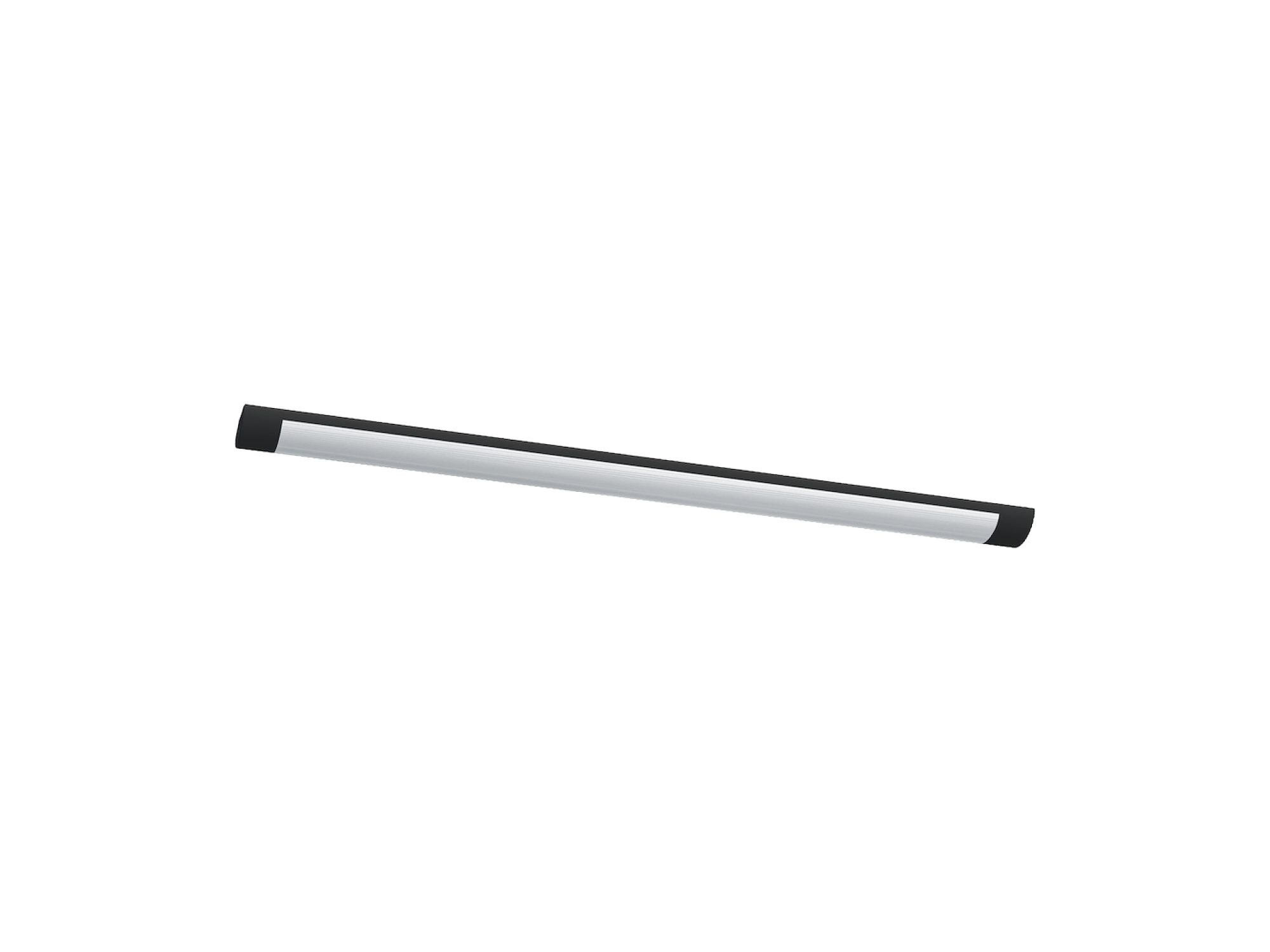 Czarna listwa LED Batten natynkowa 90 cm 27 W na białym tle
