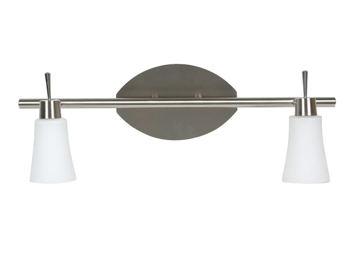Listwa sufitowa Delava 2-punktowa z białymi kloszami 43 cm