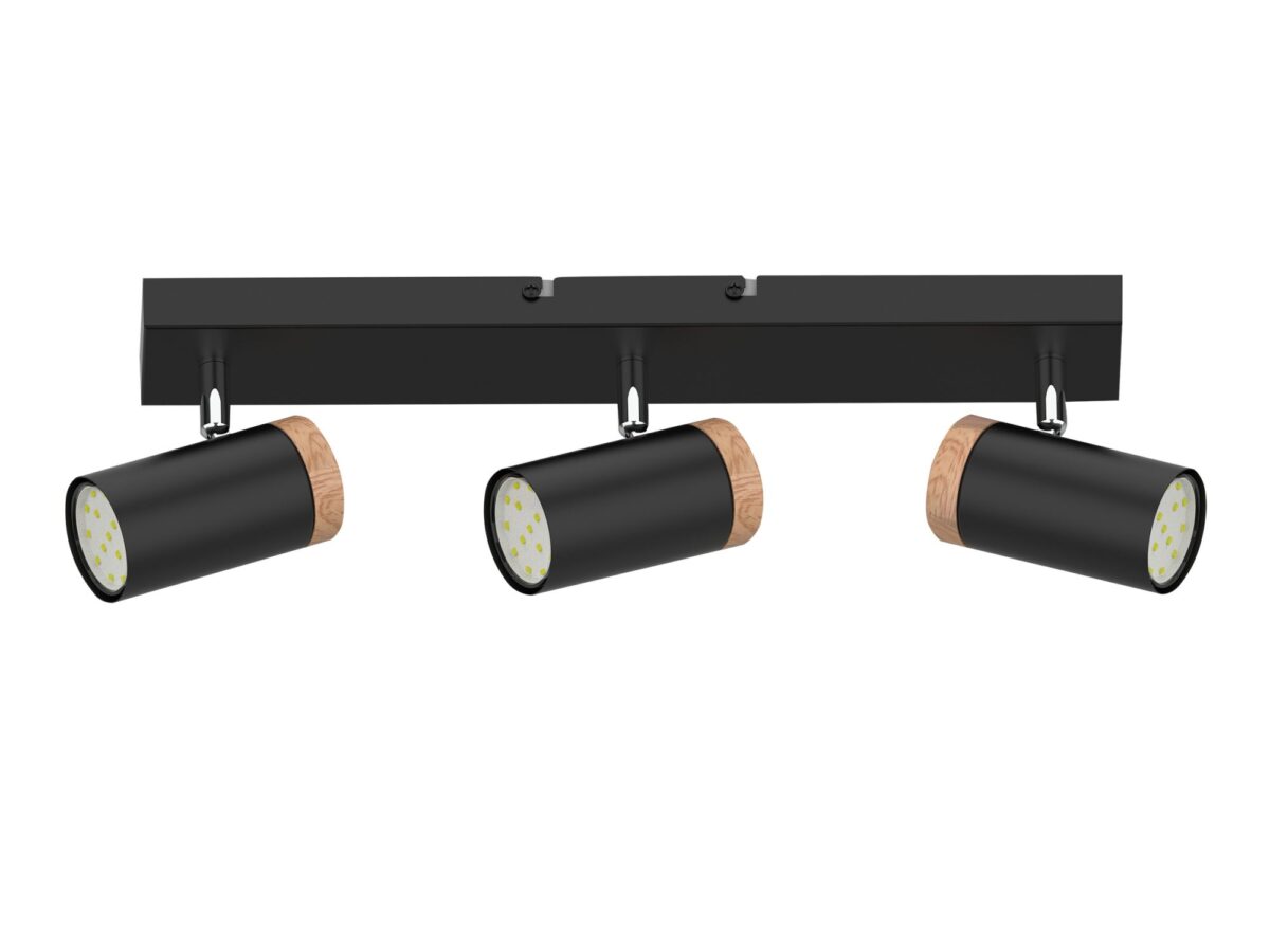 Listwa sufitowa Elvorino czarna 3 reflektory GU10