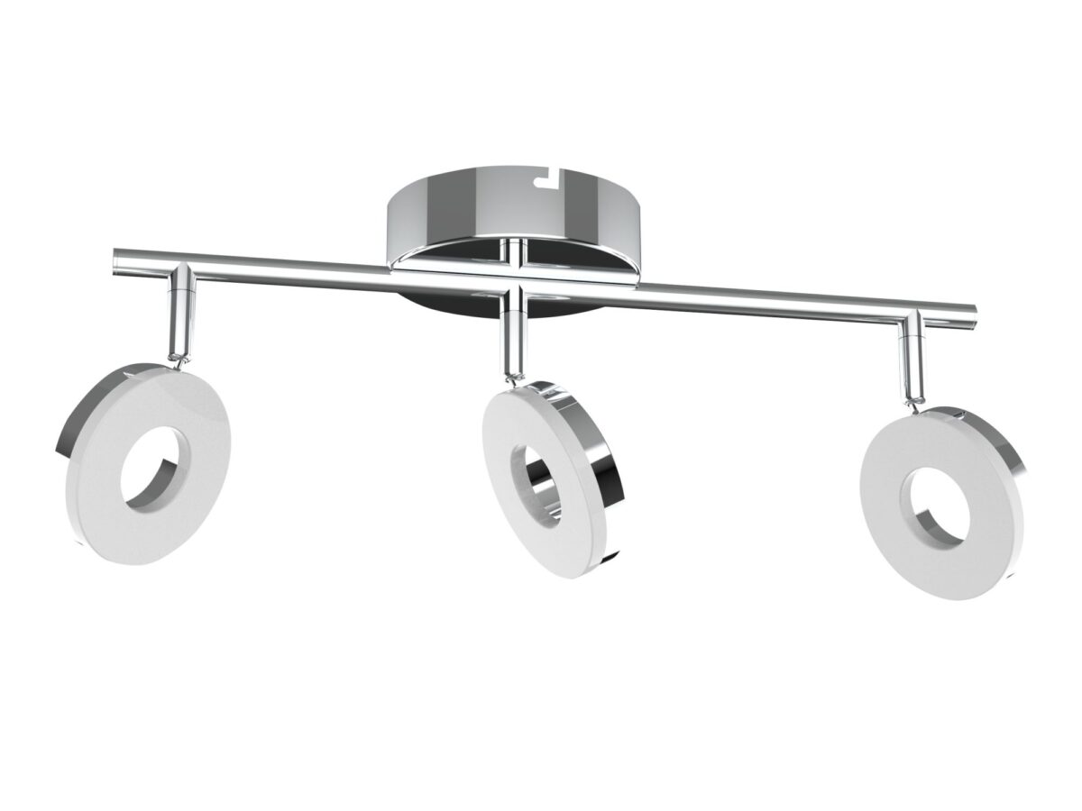 Listwa sufitowa LED Emivia chromowana 3-punktowa
