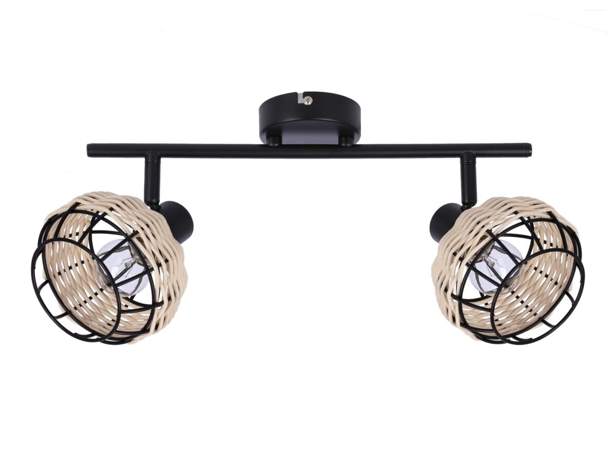 Listwa sufitowa Evisira 2-punktowa 44 cm czarna