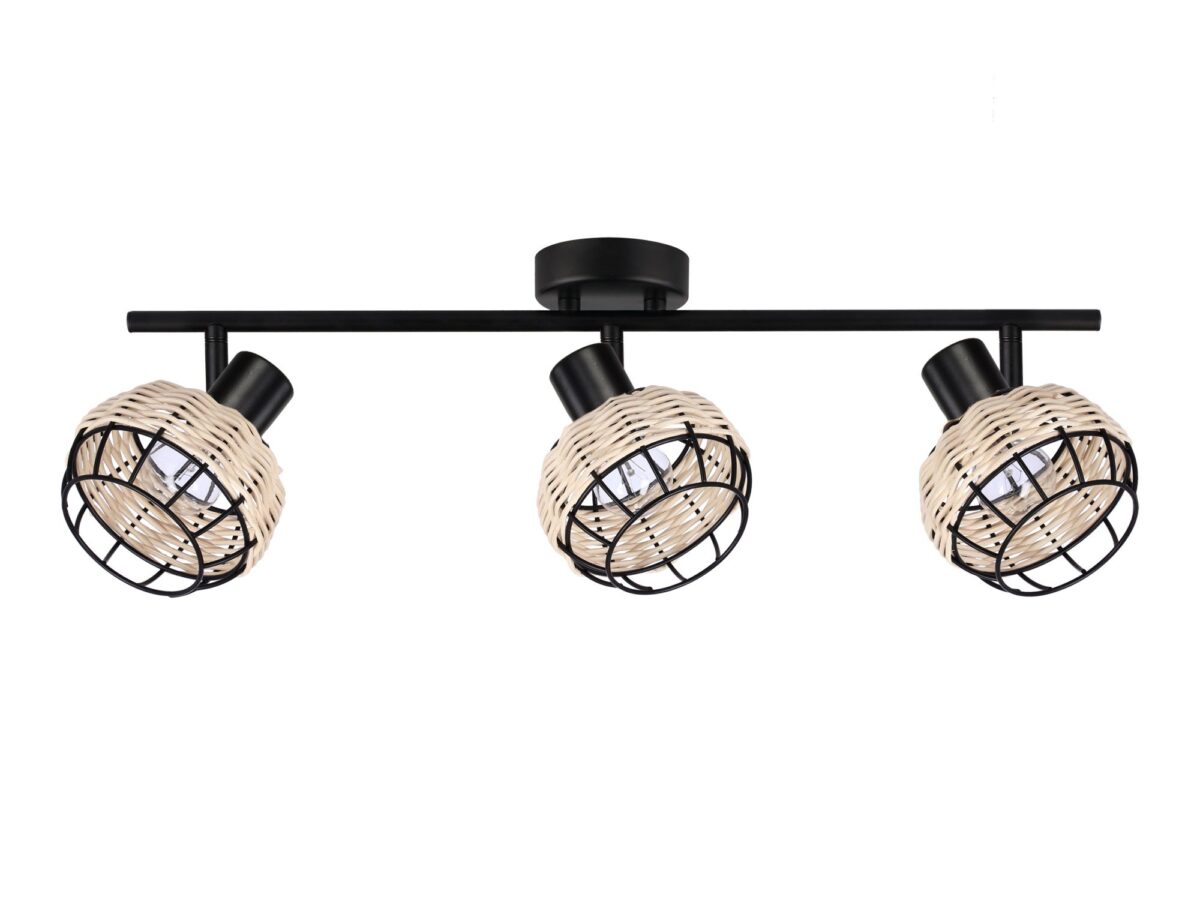 Listwa sufitowa 3-punktowa Evisira 64 cm czarna