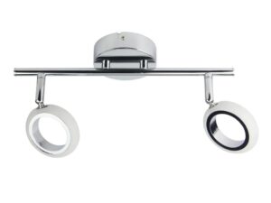 Miniaturka 3 - Listwa sufitowa Isiria LED chrom z dwiema regulowanymi głowicami
