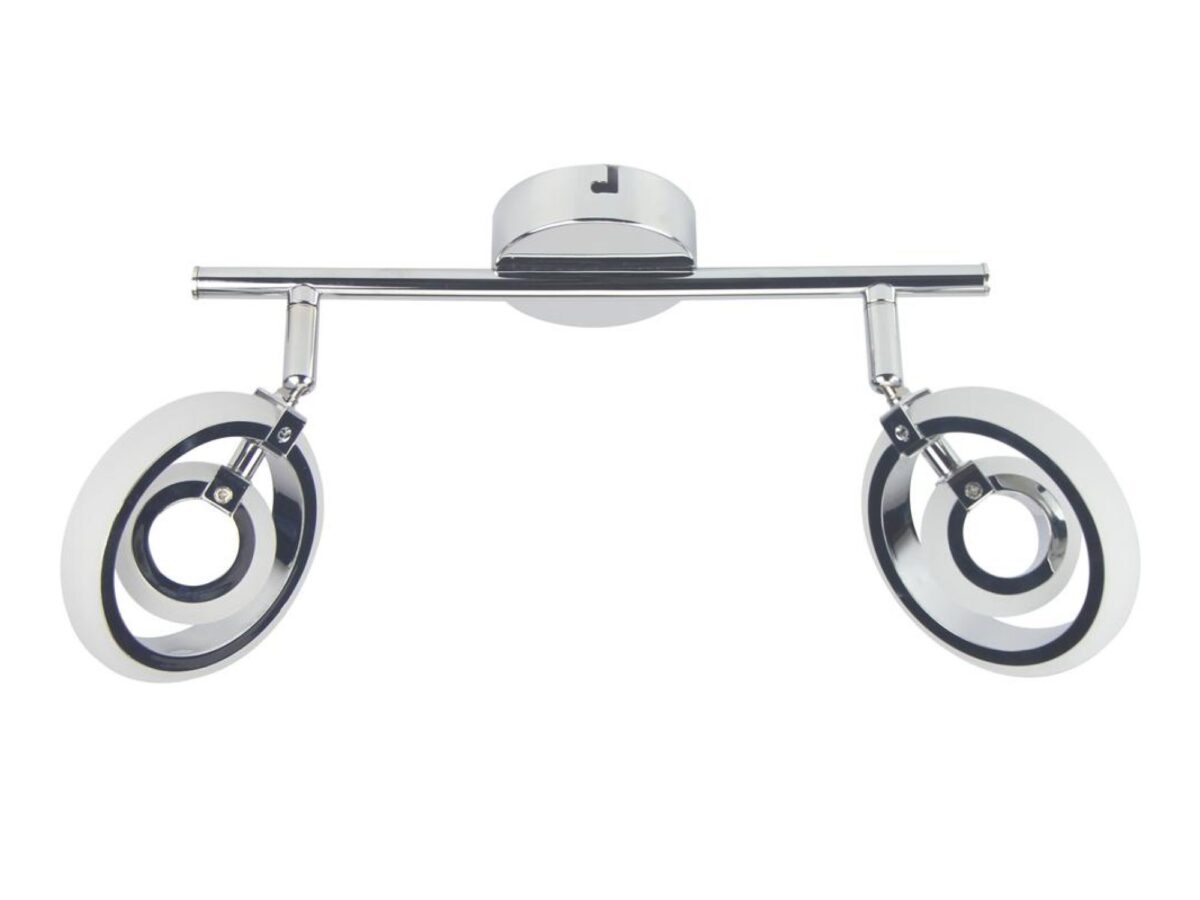 Listwa sufitowa LED Loritela 2-punktowa 40 cm chrom 3000 K