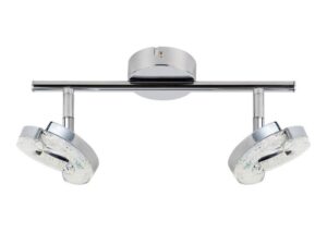 Miniaturka 2 - Listwa sufitowa LED Teladeta z dwoma okrągłymi reflektorami w chromowym wykończeniu
