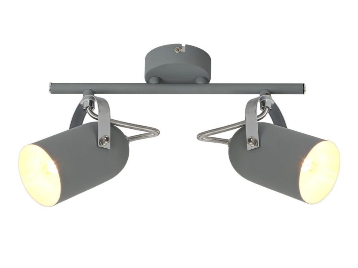 Listwa sufitowa Leveto 2-punktowa E14 37 cm szara