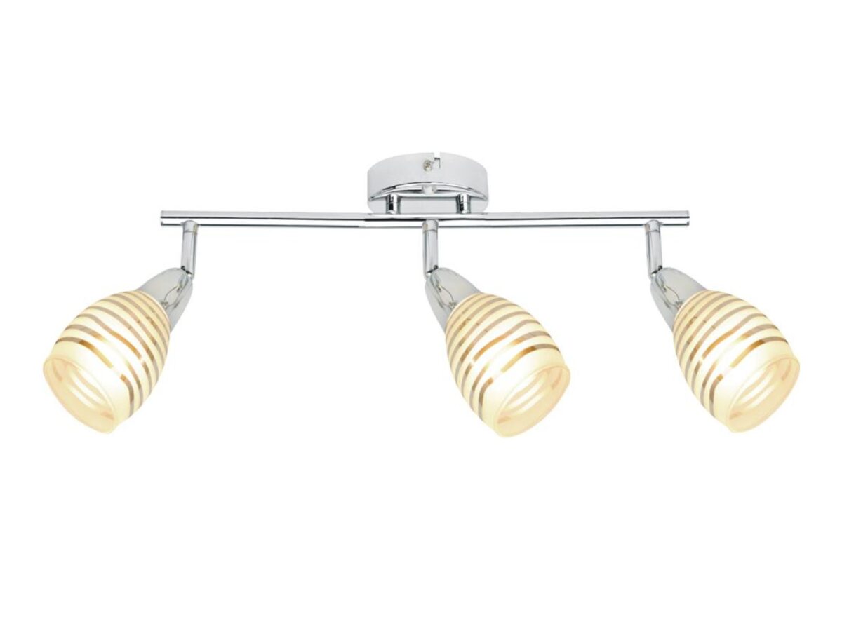 Listwa sufitowa Nevonira 59 cm chrom szklane klosze