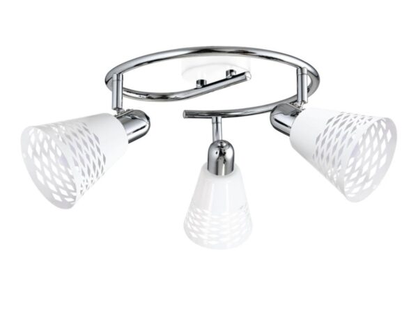 Listwa sufitowa Revodia 3-punktowa E14 50 cm chrom i biały